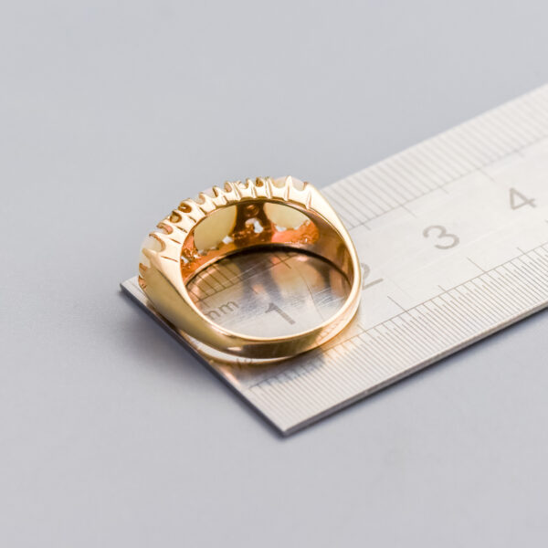 9ct Gold Opal Half Hoop Ring - Image 4