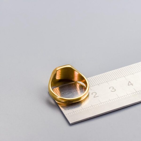 18K Gold Signet Ring - Image 5