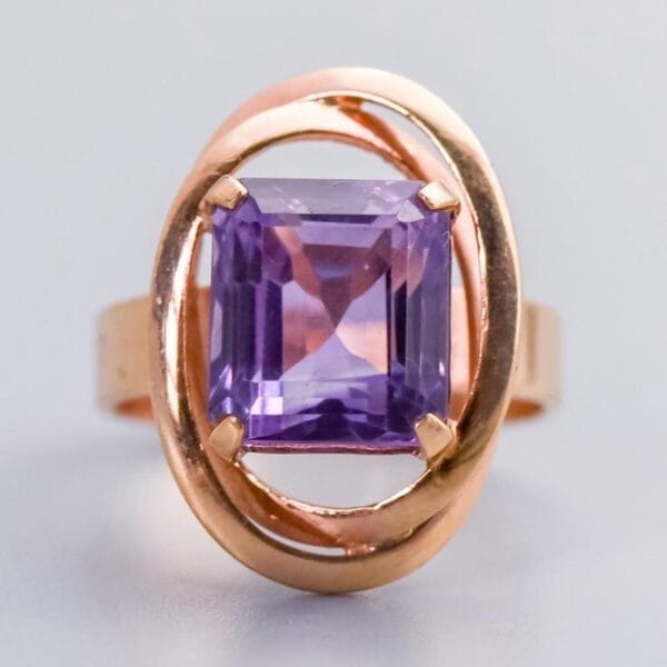 14K Gold Amethyst Ring