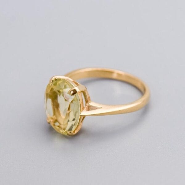 14K Gold Lemon Quartz Ring - Image 4