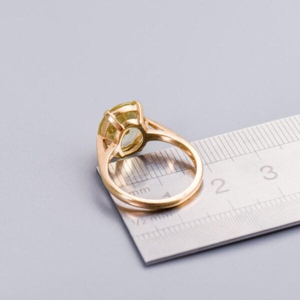 14K Gold Lemon Quartz Ring - Image 5