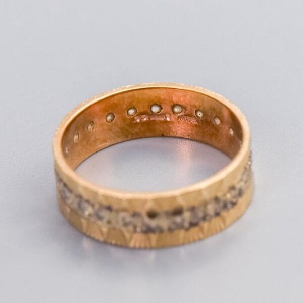 9K Gold CZ Sunburst Band - Image 3