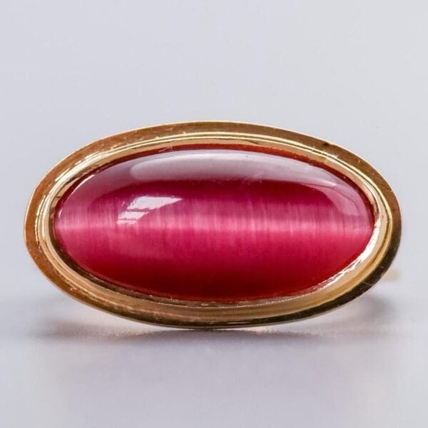 14K Gold Pink Cat’s Eye Ring