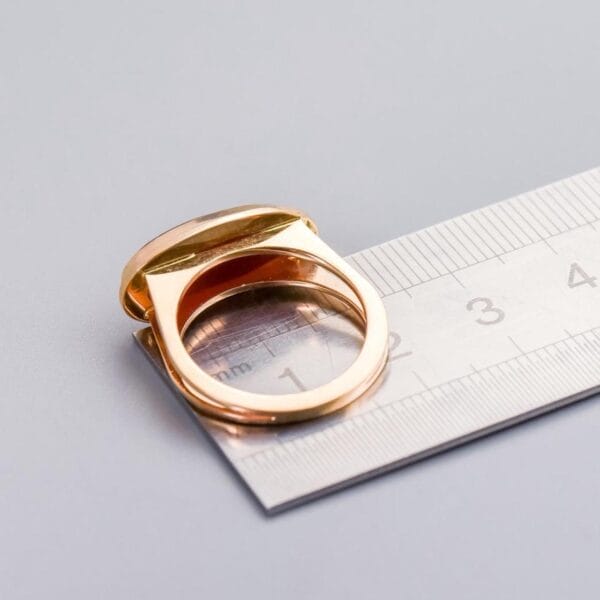 14K Gold Pink Cat’s Eye Ring - Image 5