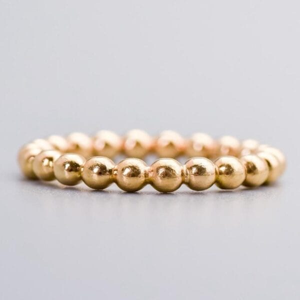 14K Gold Ball Ring