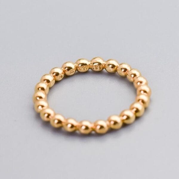 14K Gold Ball Ring - Image 3