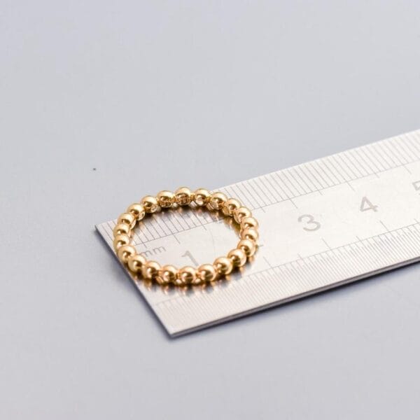 14K Gold Ball Ring - Image 5