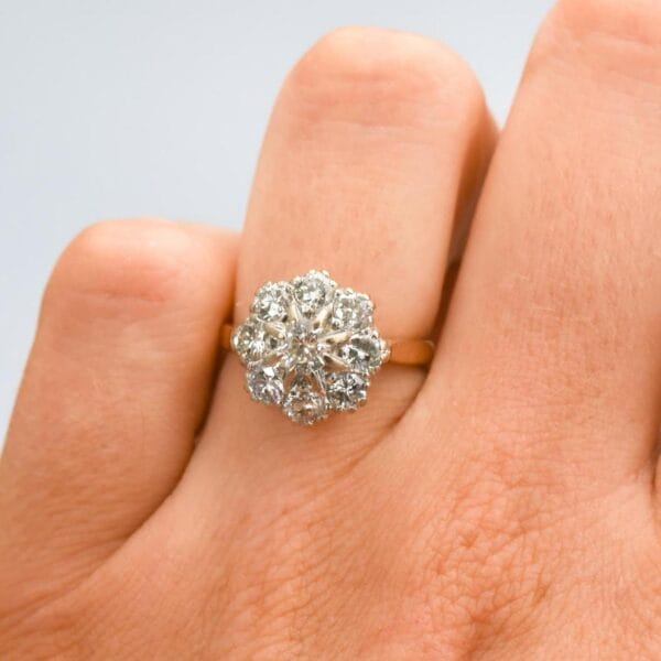 18K Gold Diamond Daisy Cluster Ring - Image 2