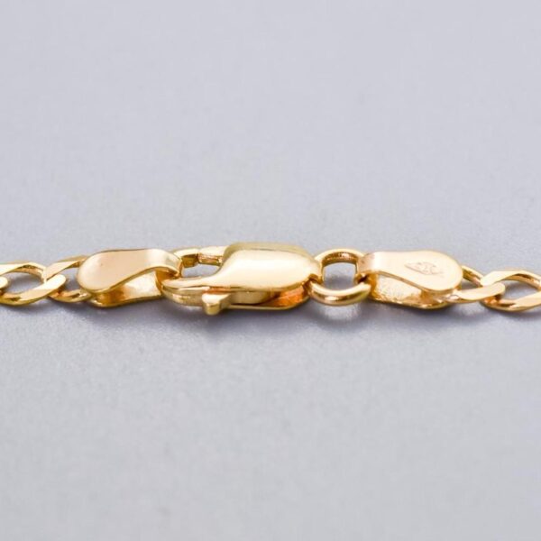 9ct Gold Oval Curb Chain Necklace - Image 3