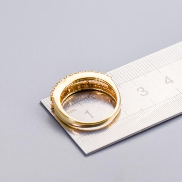 14K Gold CZ Cluster Ring - Image 5