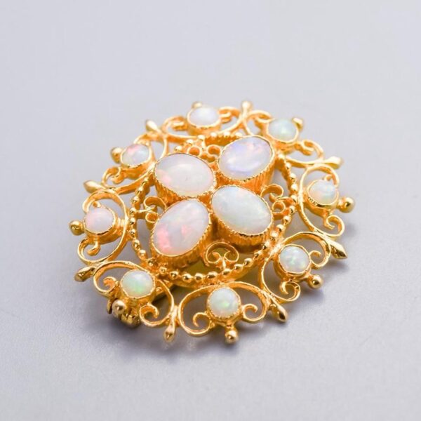 9K Gold Opal Brooch - Image 2