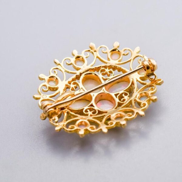 9K Gold Opal Brooch - Image 3