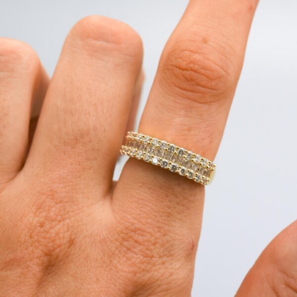 14K Gold CZ Cluster Ring - Image 2