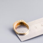 9ct Gold Sapphire and Diamond Gypsy Ring