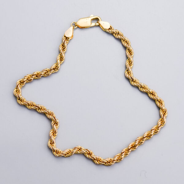 14ct Gold Rope Chain Bracelet
