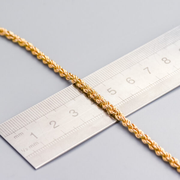 14ct Gold Rope Chain Bracelet - Image 4