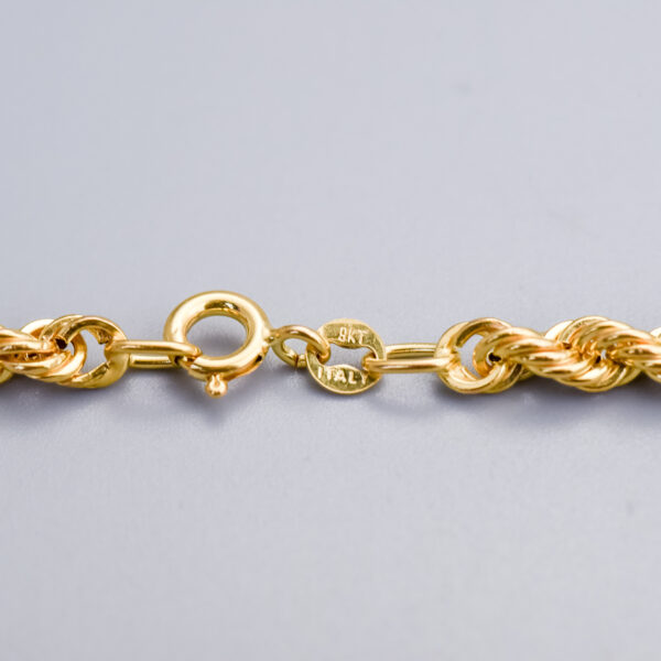 9ct Gold Rope Chain Necklace - Image 2