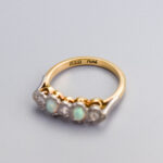 18ct Gold Antique Opal & Diamond Ring