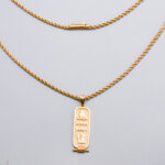 18ct Gold Egyptian Cartouche Pendant Necklace