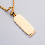 18ct Gold Egyptian Cartouche Pendant Necklace
