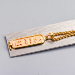 18ct Gold Egyptian Cartouche Pendant Necklace