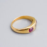 18ct Gold Victorian Ruby & Diamond Gypsy Ring