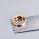 18ct Gold Victorian Ruby & Diamond Gypsy Ring