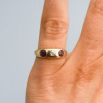 18ct Gold Victorian Ruby & Diamond Gypsy Ring