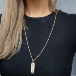 18ct Gold Egyptian Cartouche Pendant Necklace
