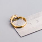 18ct Gold Sapphire & Diamond Crossover Ring