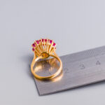 18ct Gold Ruby Cluster Ring