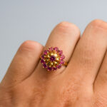 18ct Gold Ruby Cluster Ring