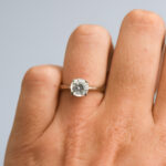 18ct White Gold Solitaire CZ Ring