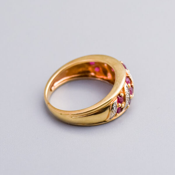 14ct Gold Ruby & Diamond Ring - Image 3