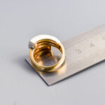 14ct Gold CZ Crossover Band