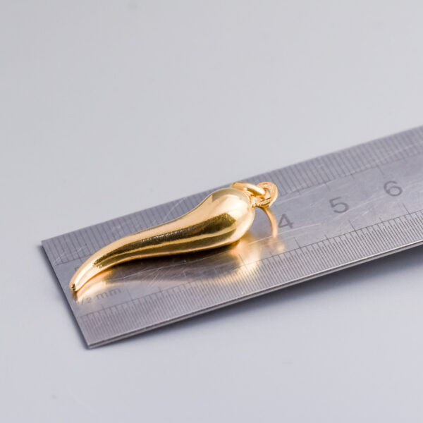 18ct Gold Italian Horn Cornicello Pendant - Image 4