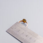 9ct Rose Gold Victorian Green Cat's Eye & Seed Pearl Cluster Ring