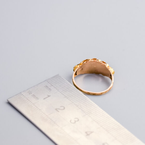 9ct Gold Edwardian Almandine Garnet & Seed Pearl Ring - Image 6