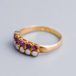 18ct Gold Antique Victorian Ruby & Opal Ring