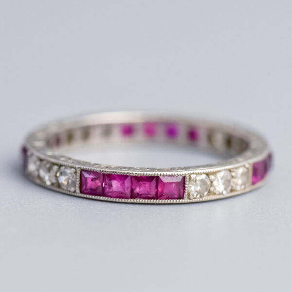 Platinum Ruby & Diamond Eternity Ring