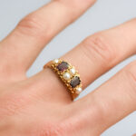 15ct Gold Victorian Garnet & Pearl Ring