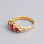 18ct Gold Antique Ruby & Diamond Ring