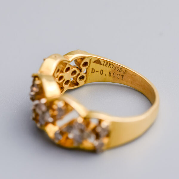 18ct Gold Diamond Multi-Cluster Ring - Image 6