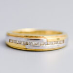 18ct Gold Two-Tone Diamond Half Eternity Ring