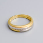 18ct Gold Two-Tone Diamond Half Eternity Ring
