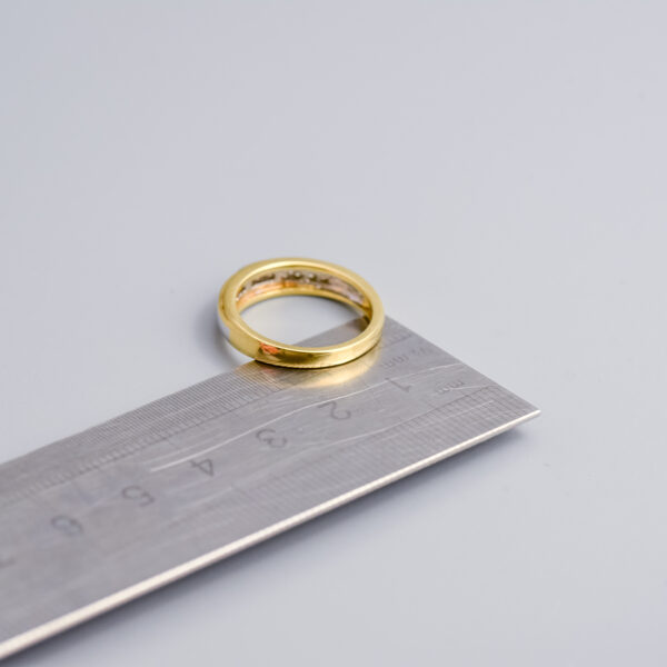 18ct Gold Two-Tone Diamond Half Eternity Ring - Image 5