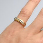 18ct Gold Two-Tone Diamond Half Eternity Ring