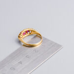 18ct Gold Edwardian Five Stone Ruby & Diamond Ring