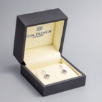 18ct Gold Sapphire & Diamond Dangly Earrings