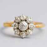 18ct Gold Antique Diamond Cluster Ring